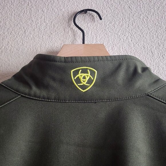 Ariat Logo 2.0 Softshell Jacket Mens 3XL Green Wind Water Resistant Western - Picture 14 of 16
